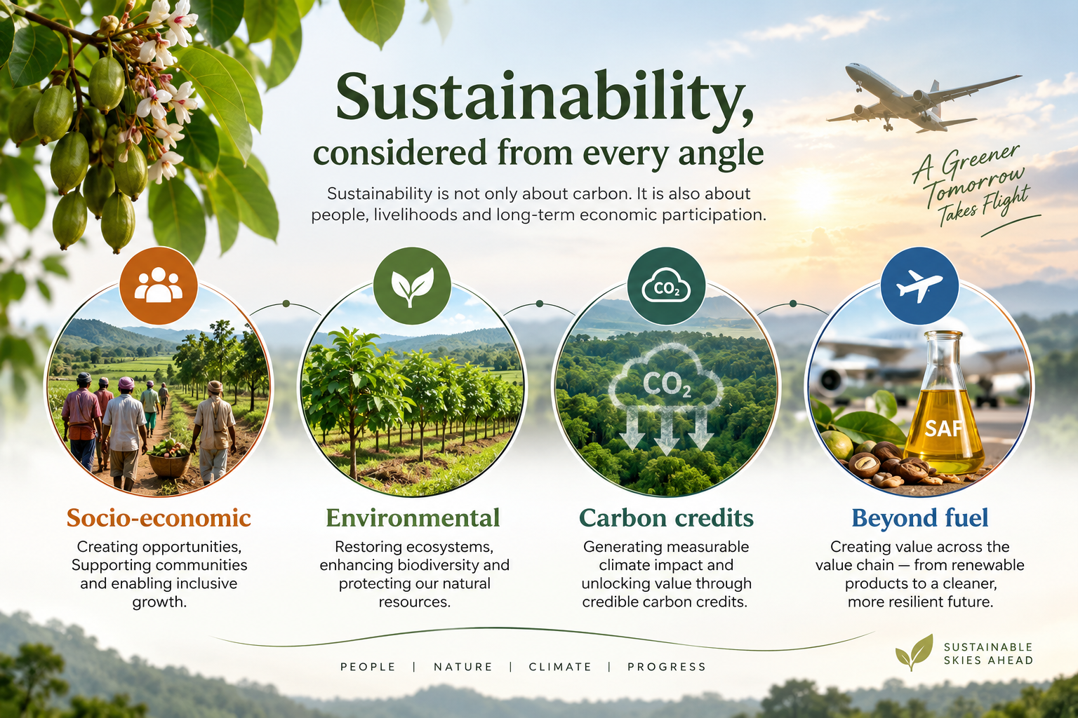 Sustainability viewed across people, environment and long-term value